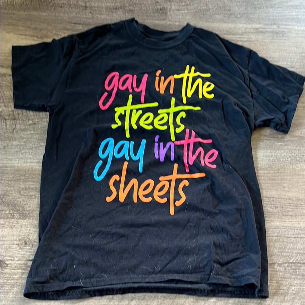 Spencer's Black and Pink Short Sleeve Tee